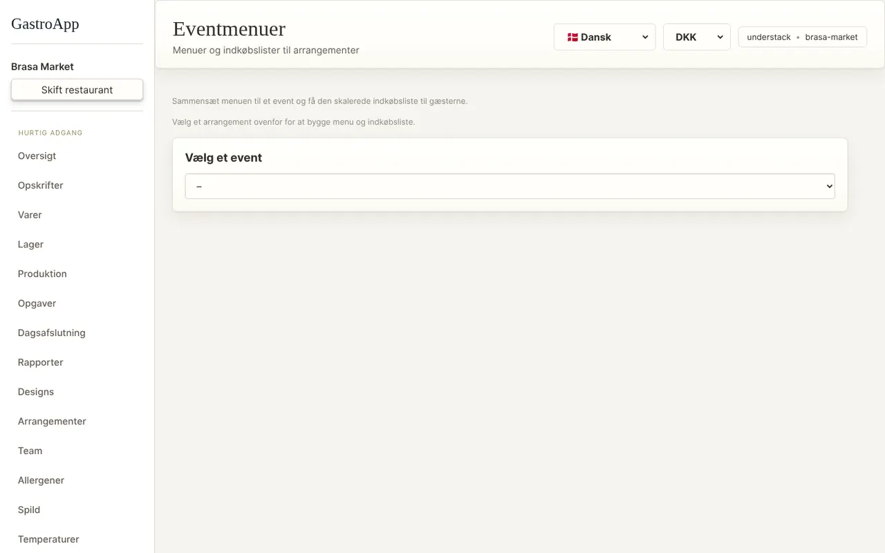 Eventmenu