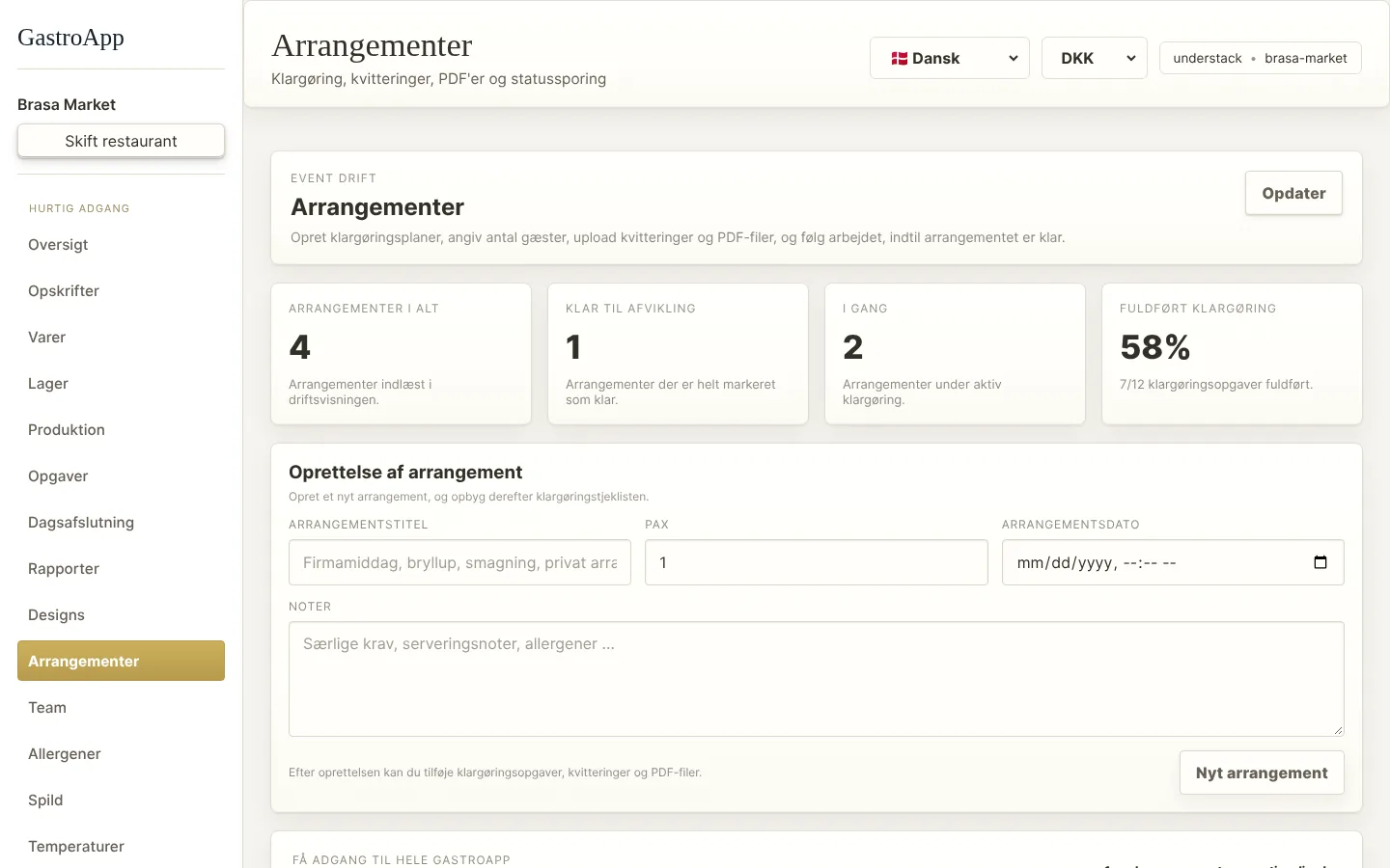 Arrangementssiden