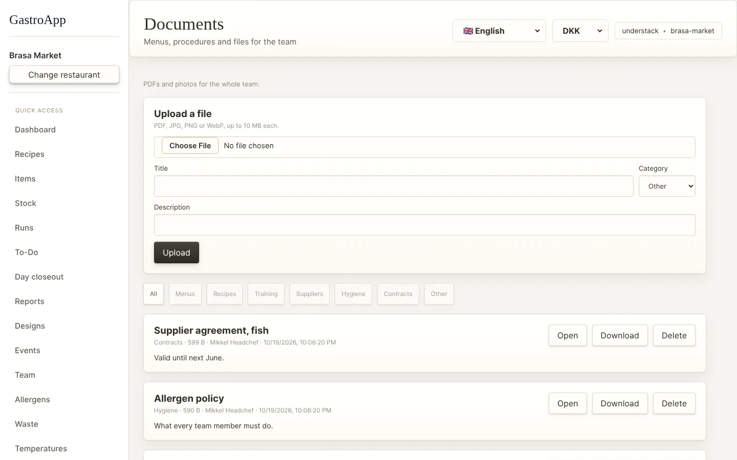 Documents library