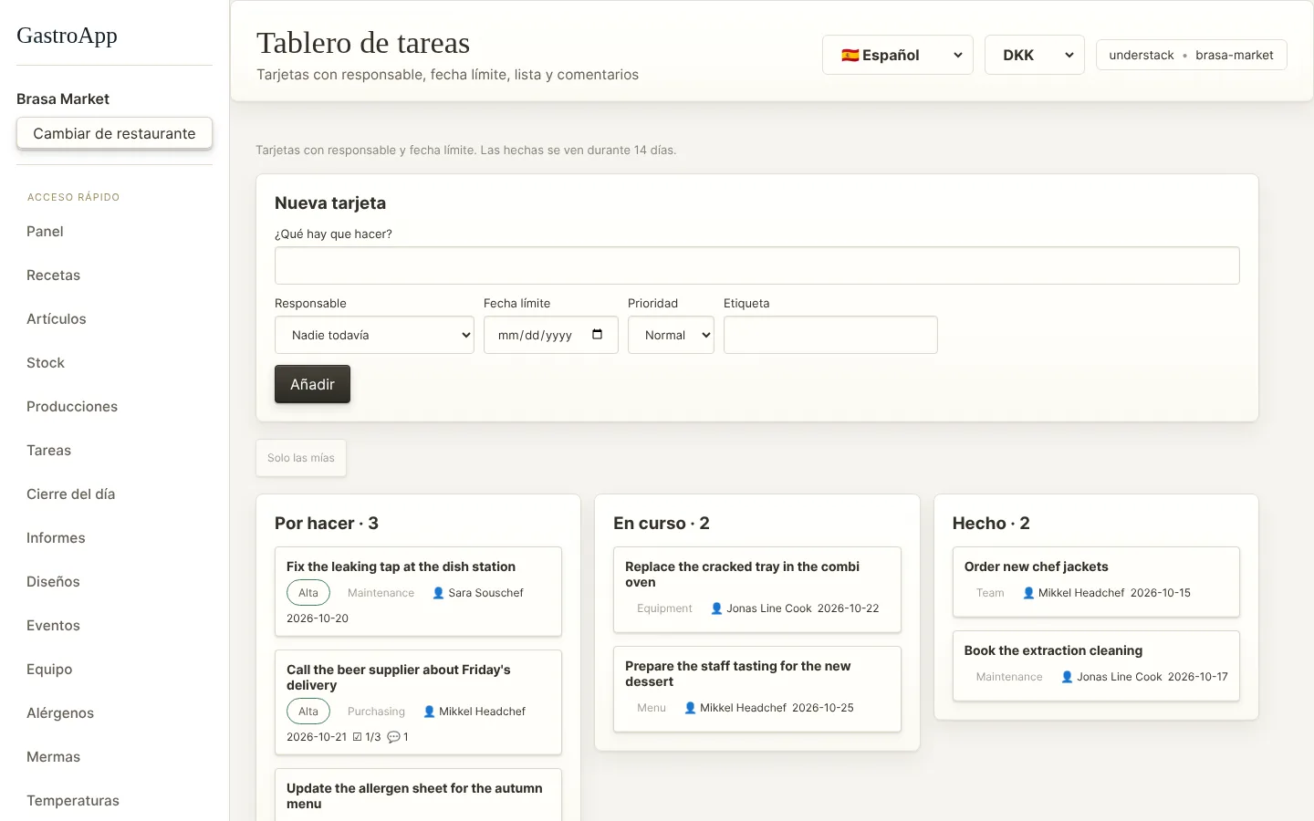 Tablero de tareas